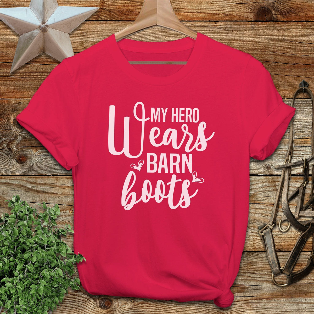 Hero Wears Barn Boots T-Shirt