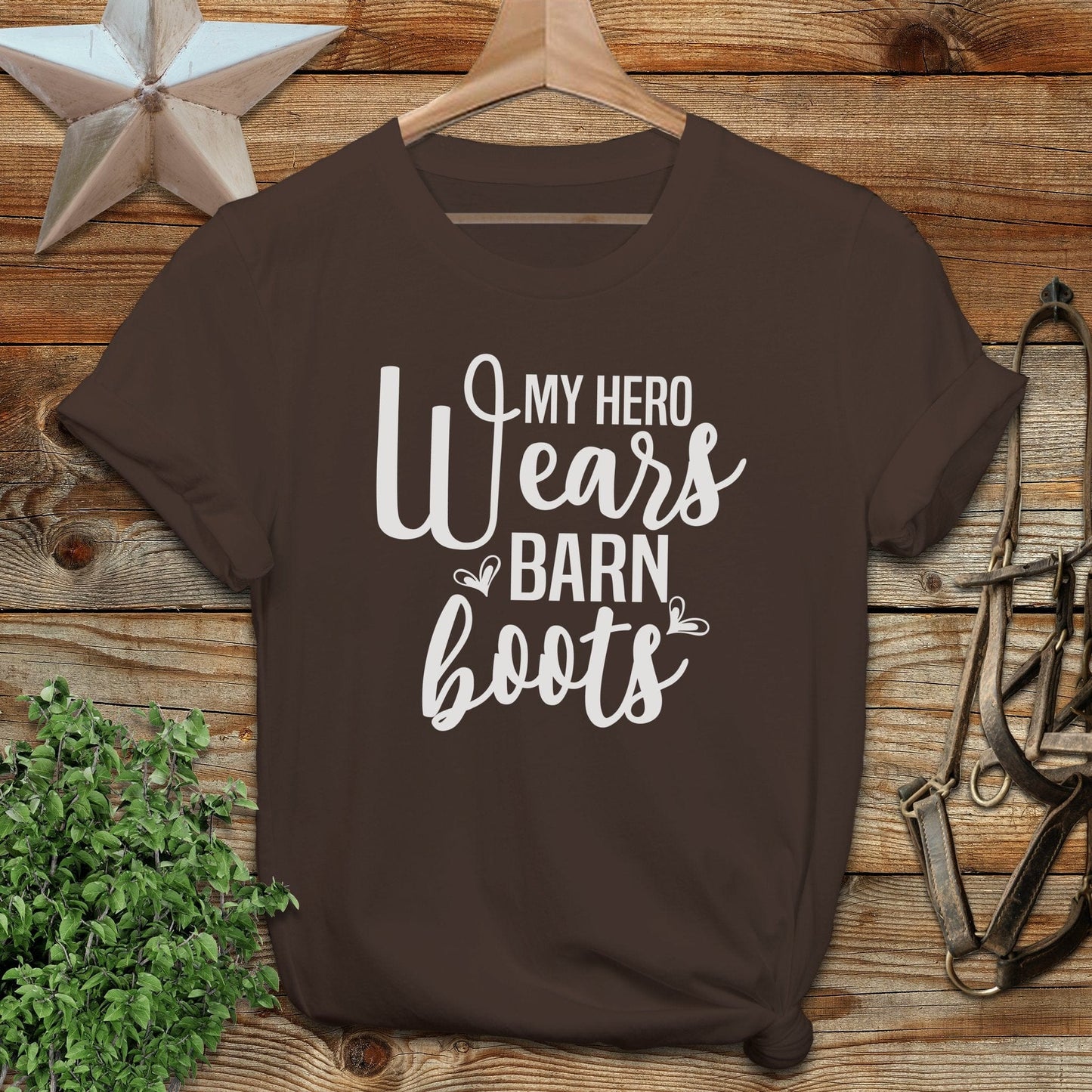 Hero Wears Barn Boots T-shirt