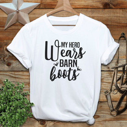 Hero Wears Barn Boots T-shirt