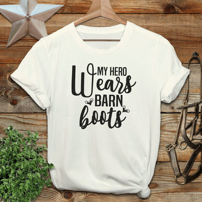 Hero Wears Barn Boots T-shirt