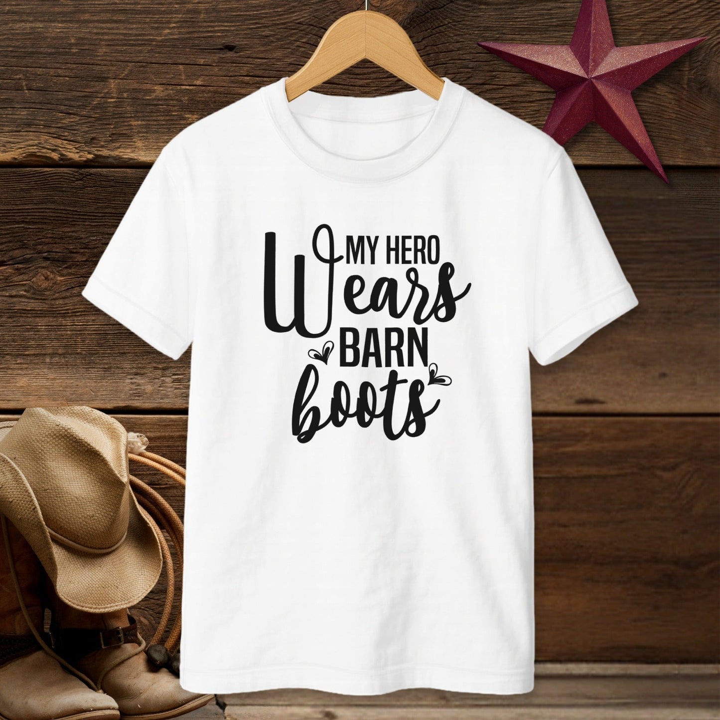 Hero Wears Barn Boots T-shirt (Youth)