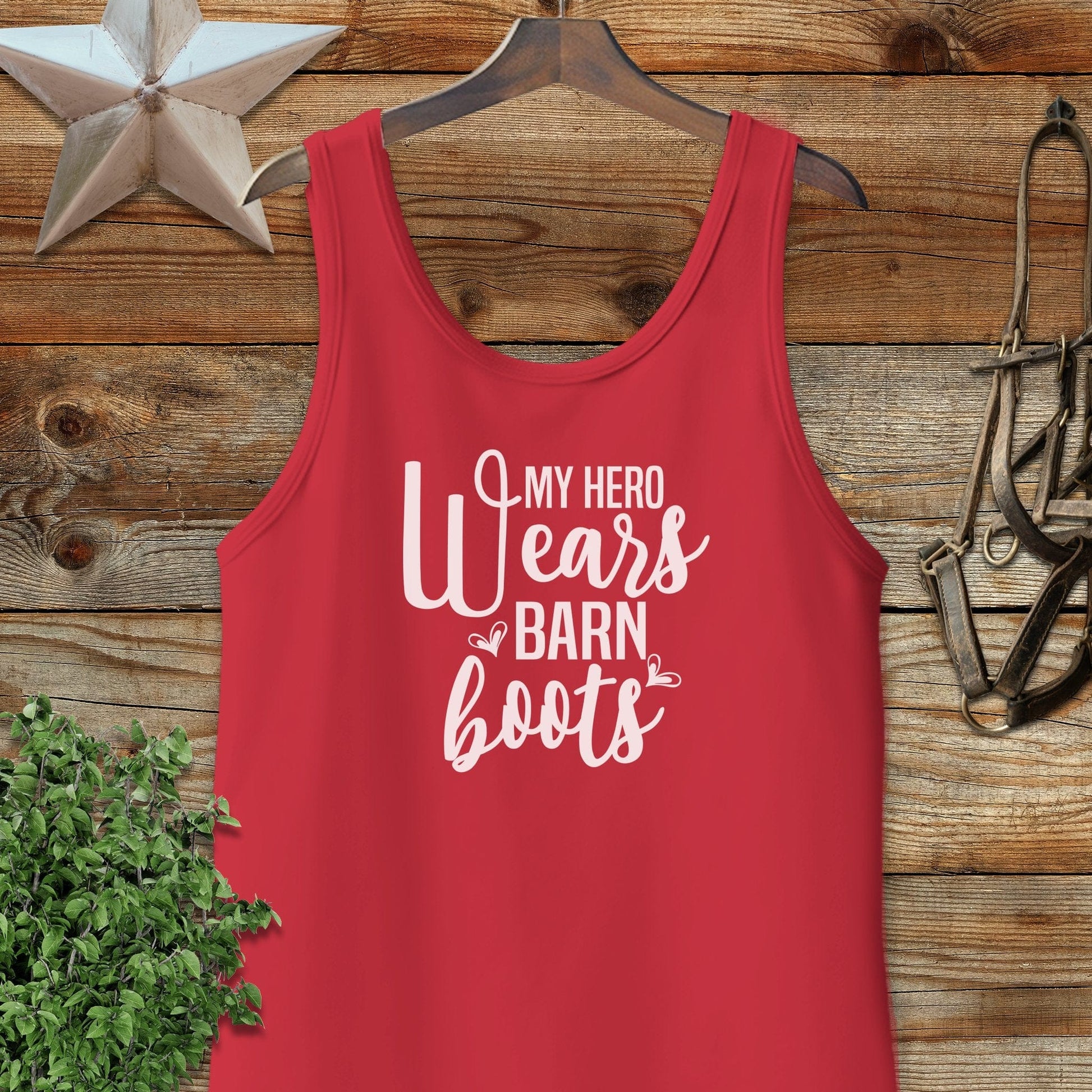 Hero Wears Barn Boots Tank Top