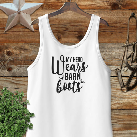 Hero Wears Barn Boots Tank Top
