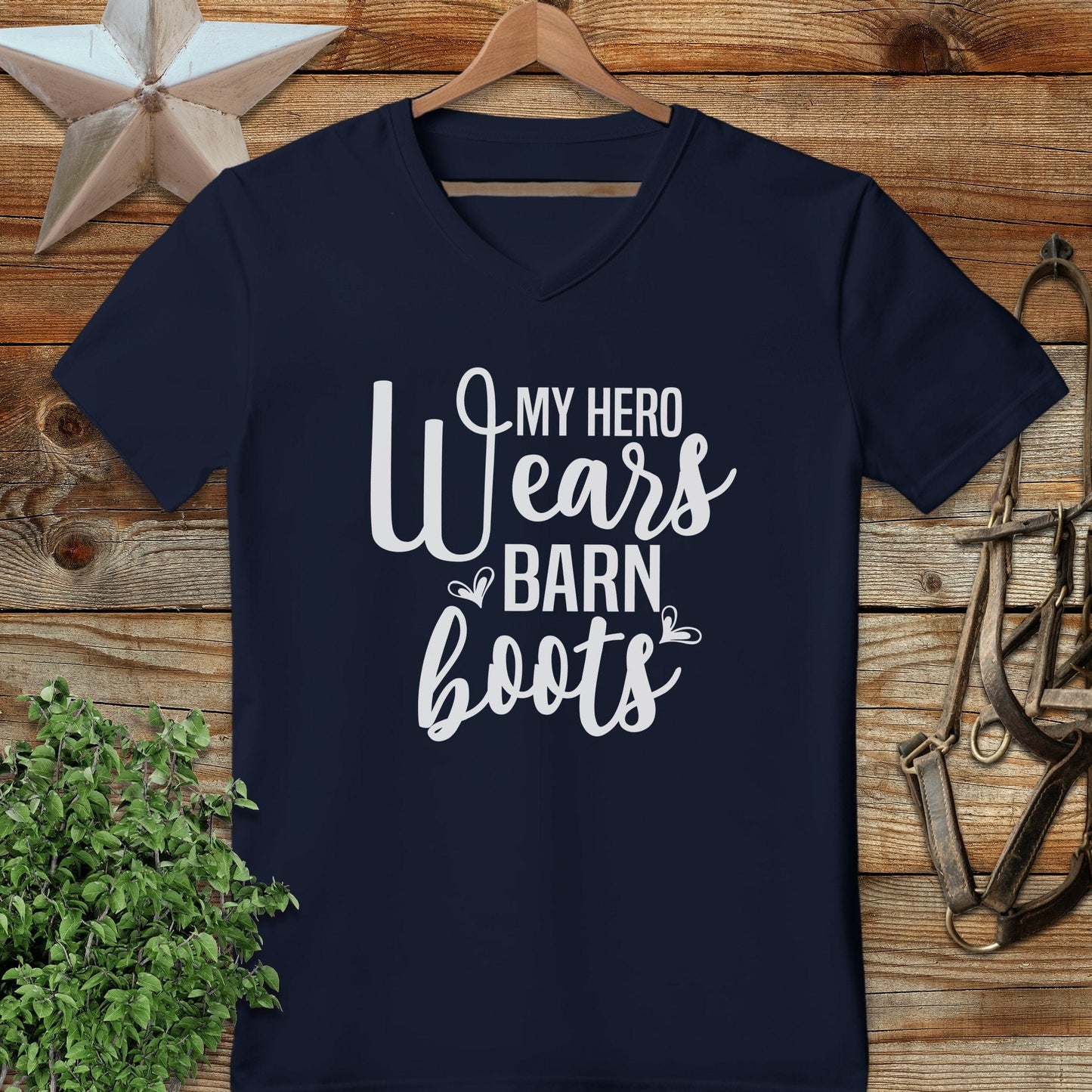 Hero Wears Barn Boots V-neck