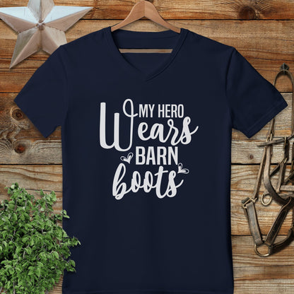 Hero Wears Barn Boots V-neck