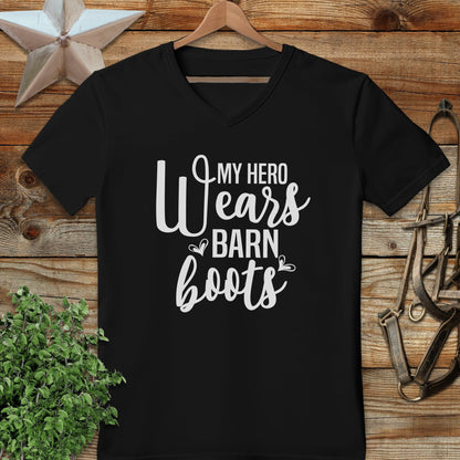 Hero Wears Barn Boots V-neck