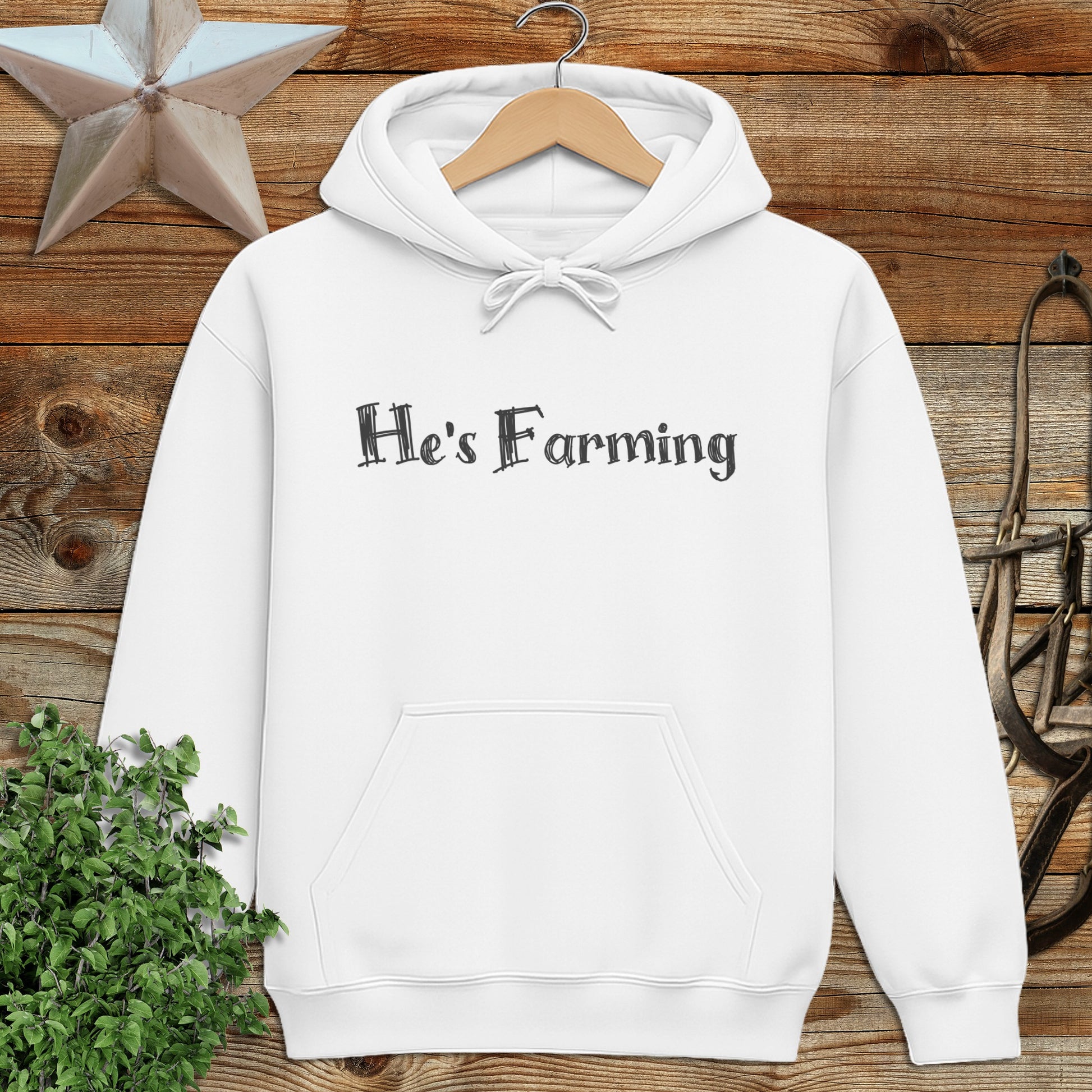 He's Farming Hoodie