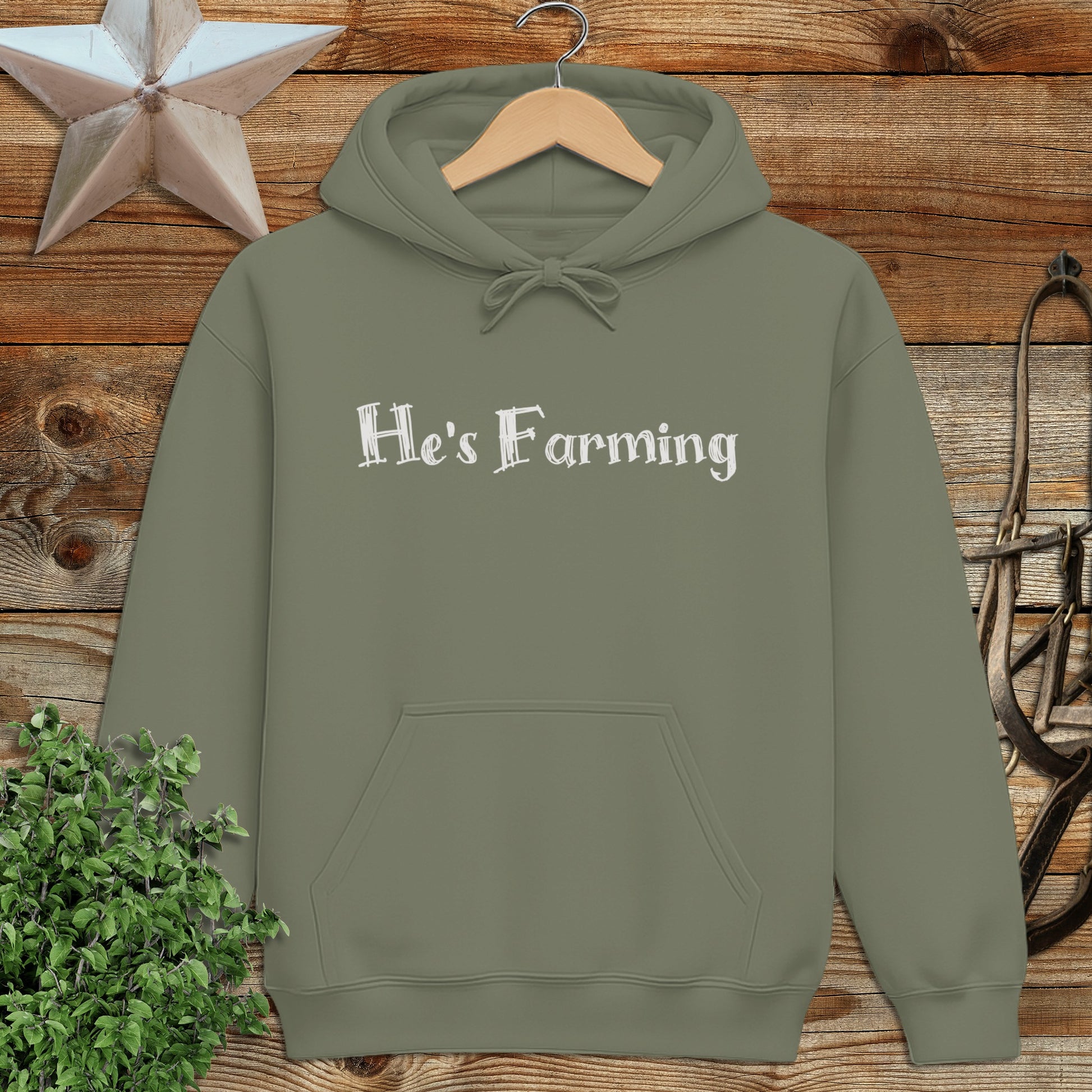He's Farming Hoodie
