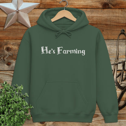 He's Farming Hoodie