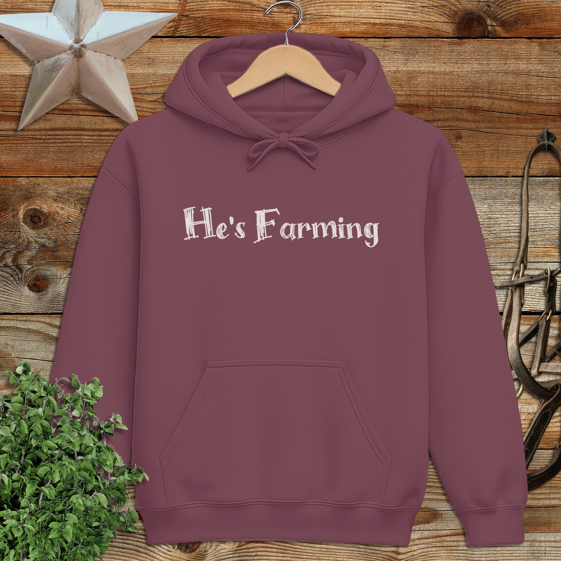 He's Farming Hoodie
