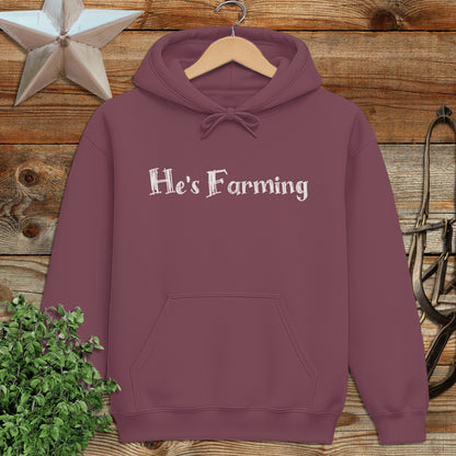 He's Farming Hoodie