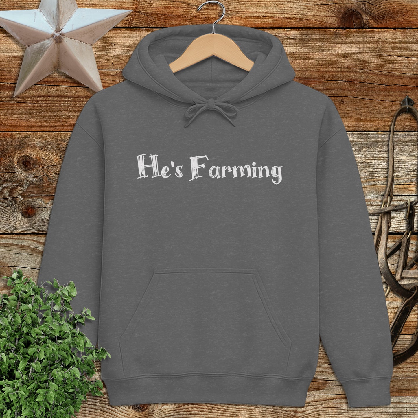 He's Farming Hoodie
