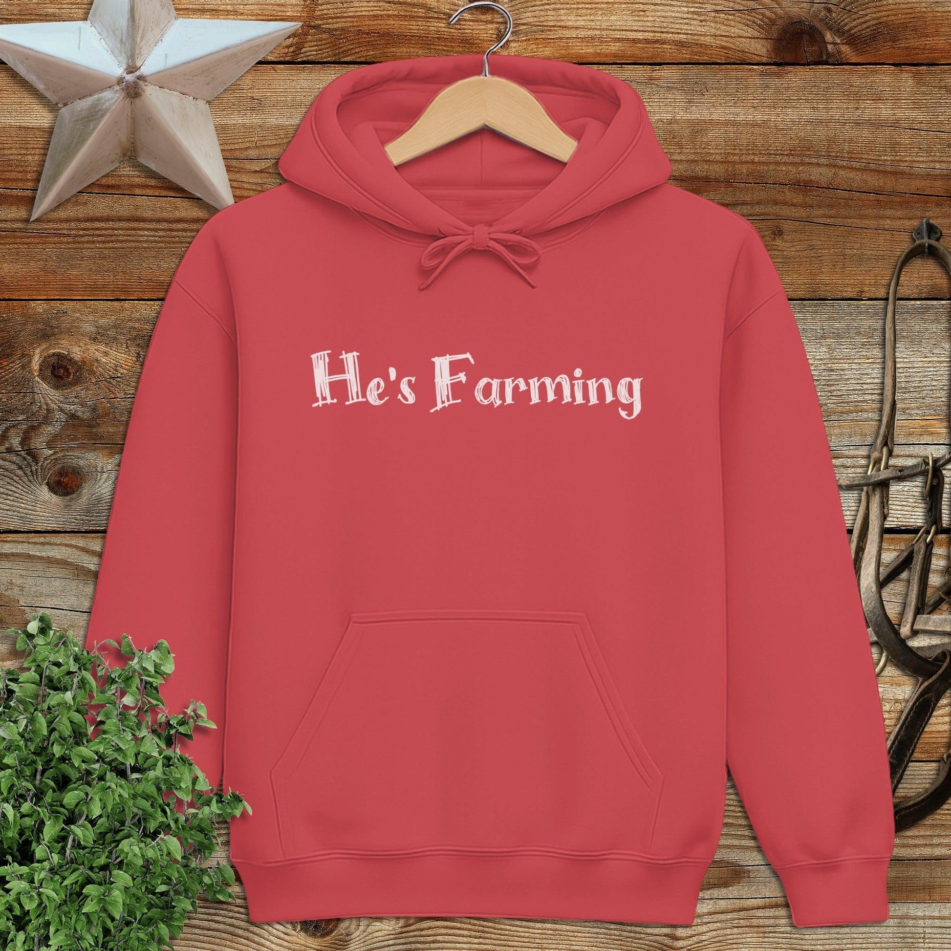 He's Farming Hoodie
