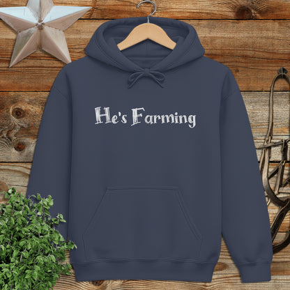 He's Farming Hoodie