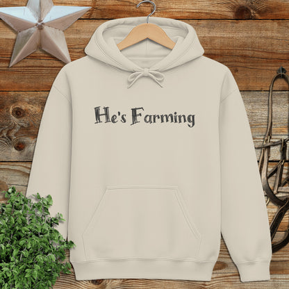 He's Farming Hoodie