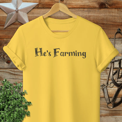 He's Farming Softstyle Tee