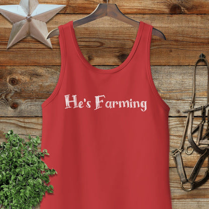 He's Farming Tank Top