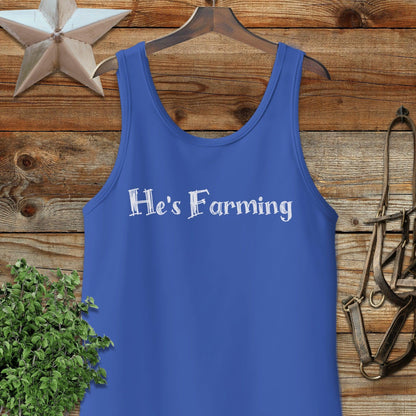 He's Farming Tank Top
