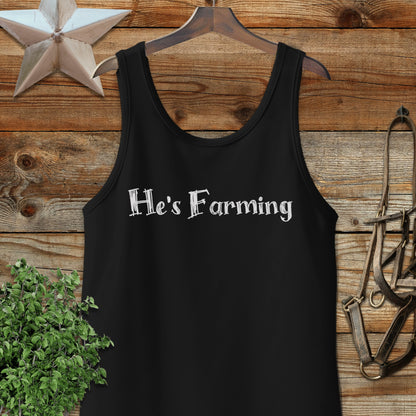 He's Farming Tank Top