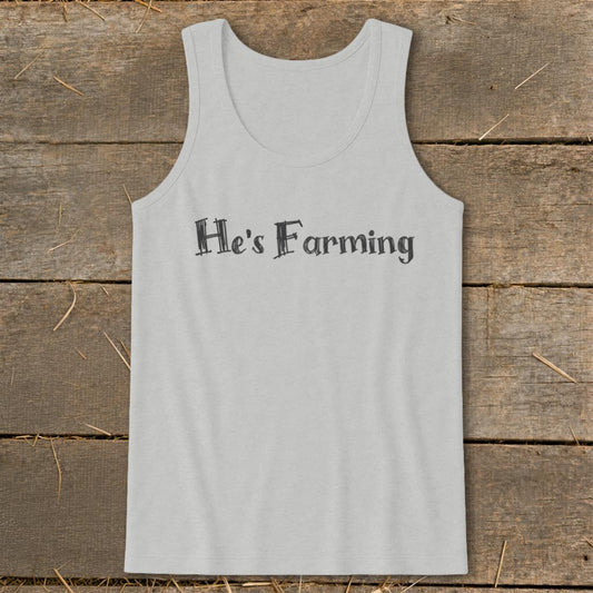 Hes Farming Tank Top - Athletic Heather