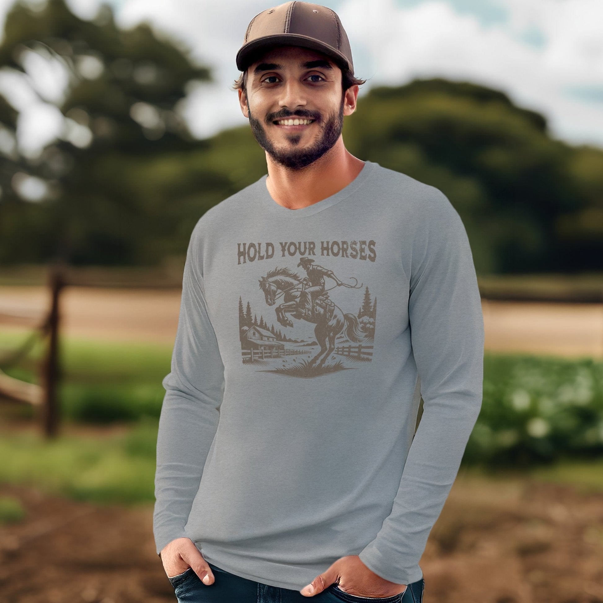 Hold Your Horses Long Sleeve Tee