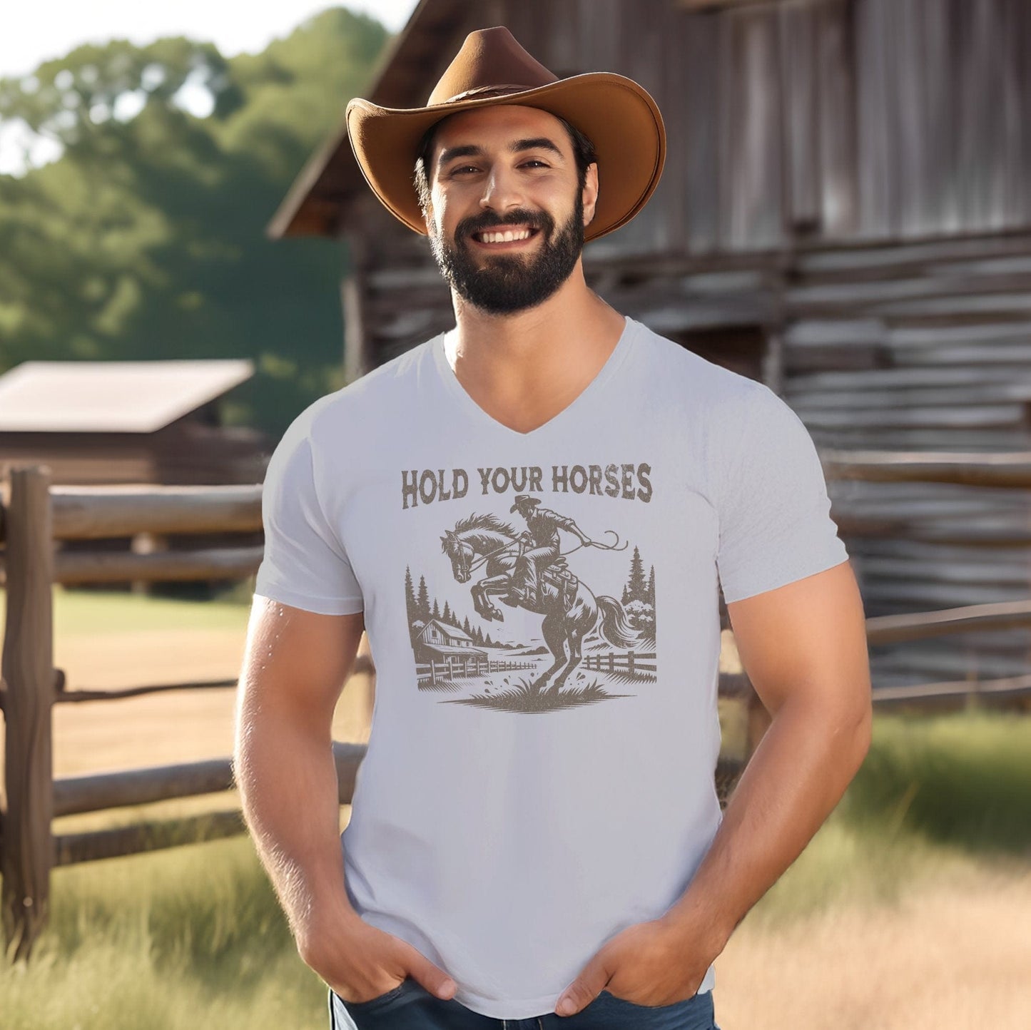 Hold Your Horses V-neck