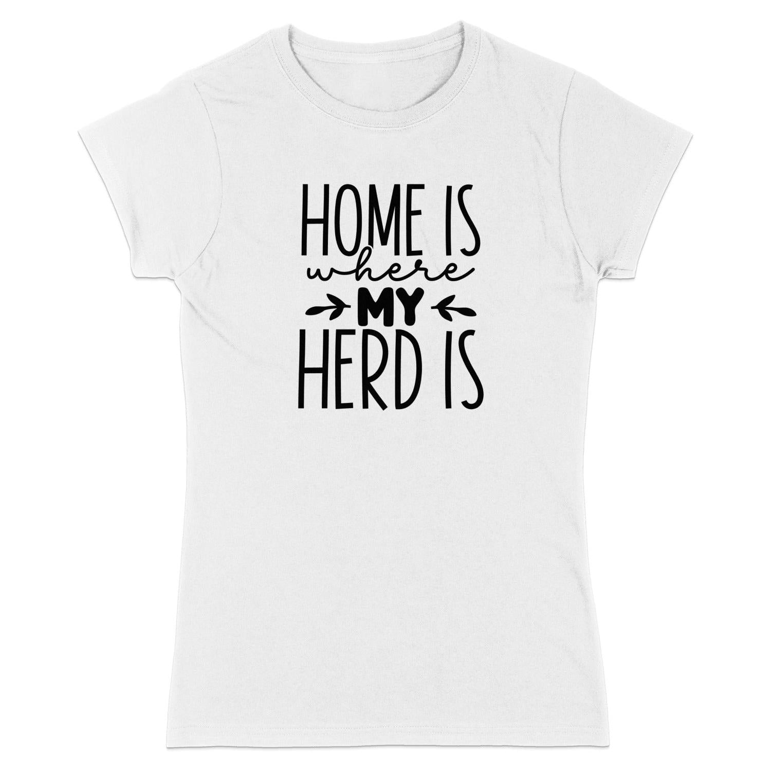 Home Is My Herd Ladies T-shirt