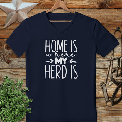 Home Is My Herd V-neck