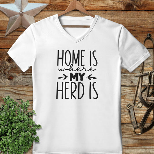 Home Is My Herd V-neck
