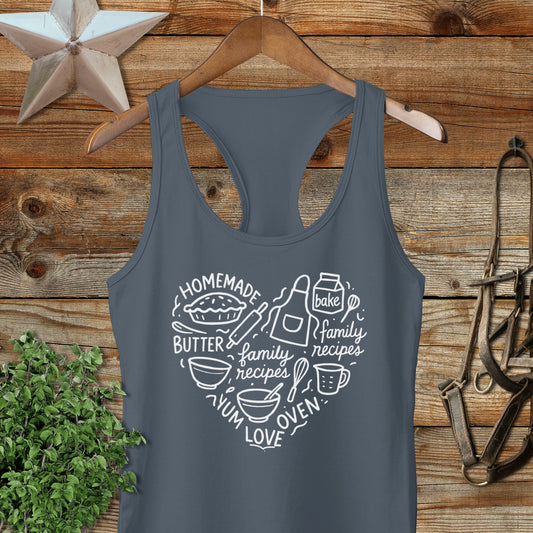 Homemade Heart Racerback Tank