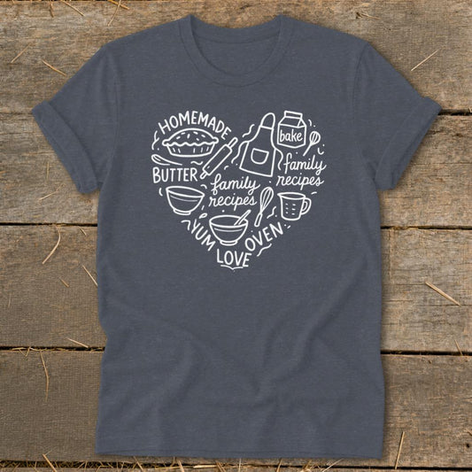 Homemade Heart Softstyle Tee - Heather Navy