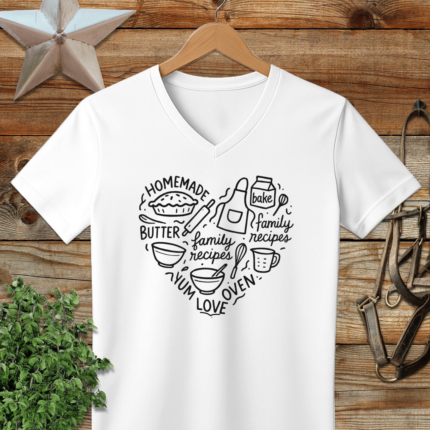 Homemade Heart V-neck