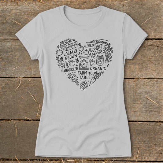 Homestead Heart Ladies Tee - Sport Grey