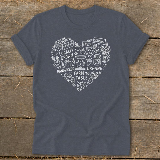 Homestead Heart Softstyle Tee - Heather Navy