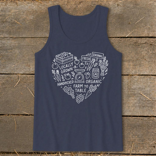 Homestead Heart Tank Top - Navy