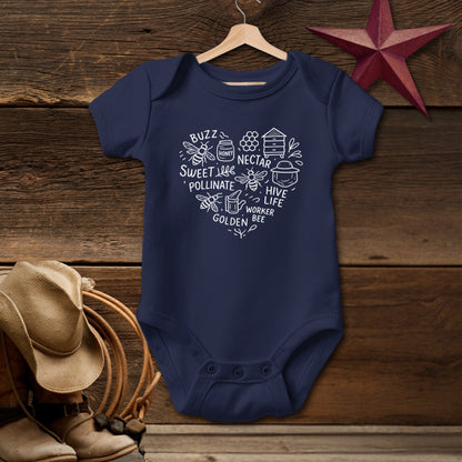Honeybee Heart Bodysuit (Baby)