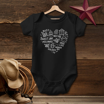Honeybee Heart Bodysuit (Baby)