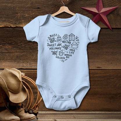 Honeybee Heart Bodysuit (Baby)