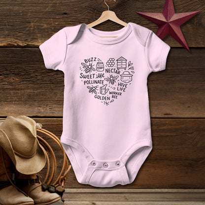 Honeybee Heart Bodysuit (Baby)