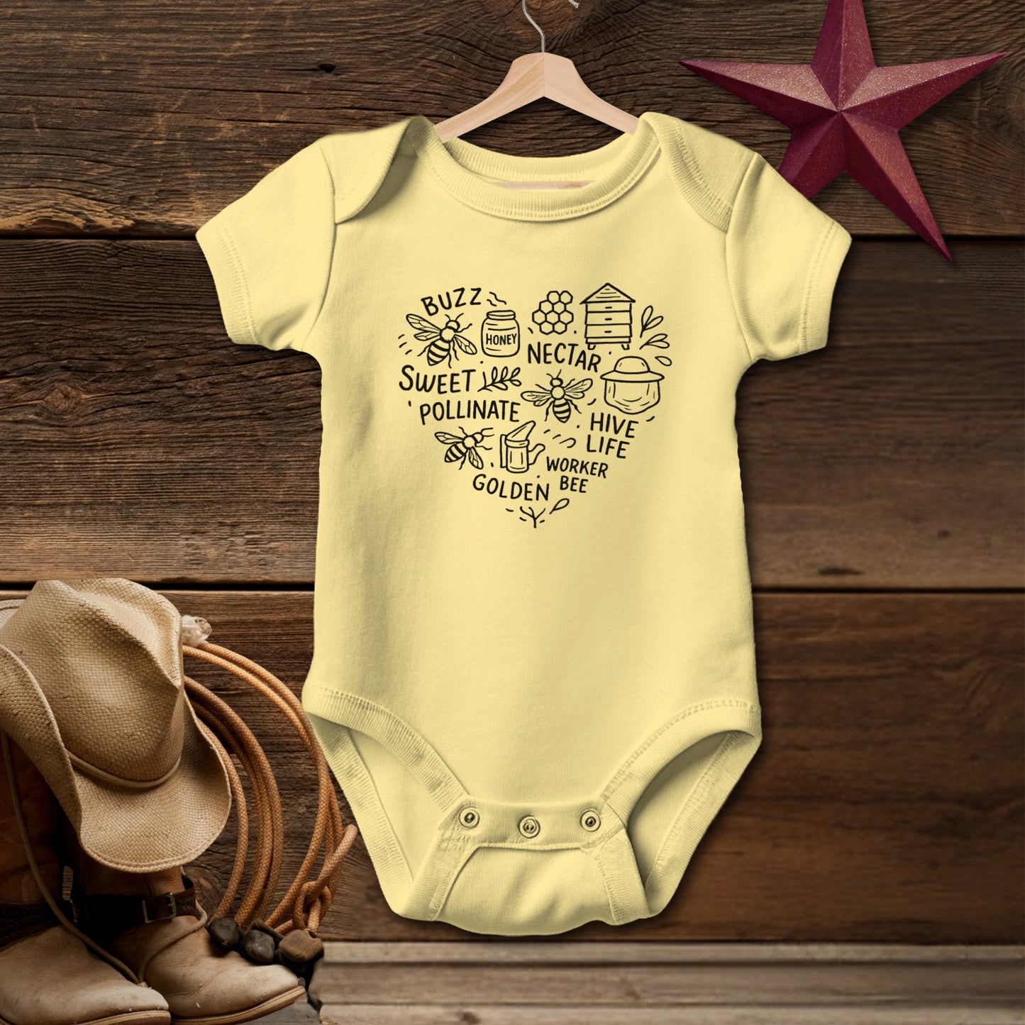 Honeybee Heart Bodysuit (Baby)