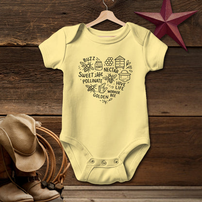 Honeybee Heart Bodysuit (Baby)