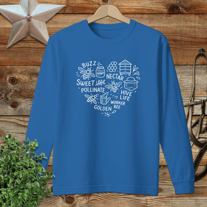Honeybee Heart Long Sleeve Tee