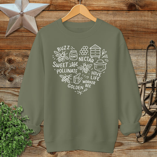 Honeybee Heart Sweatshirt
