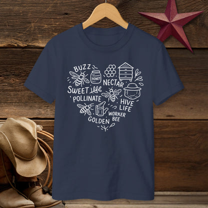 Honeybee Heart T-shirt (Youth)
