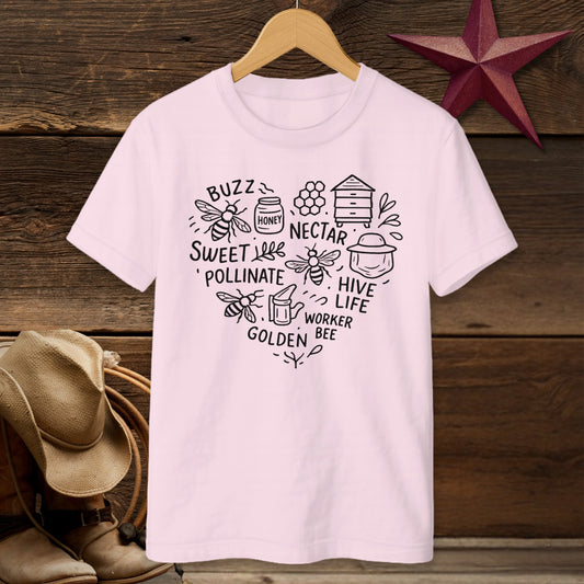 Honeybee Heart T-shirt (Youth)