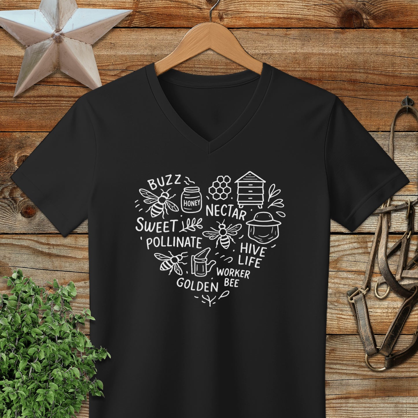 Honeybee Heart V-neck