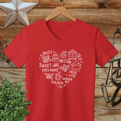 Honeybee Heart V-neck