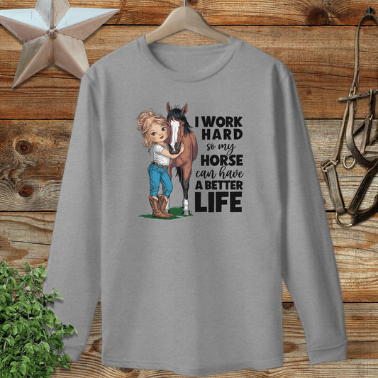 Horse A Better Life Long Sleeve Tee