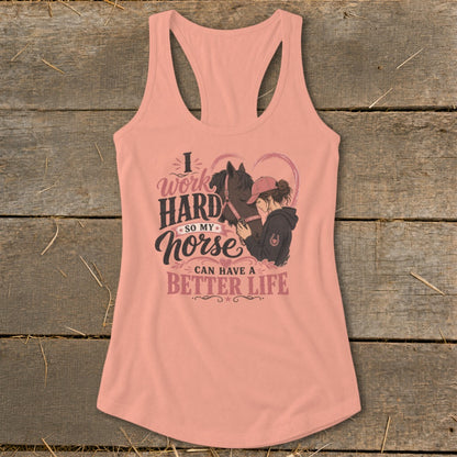 Horse A Better Life Racerback Tank