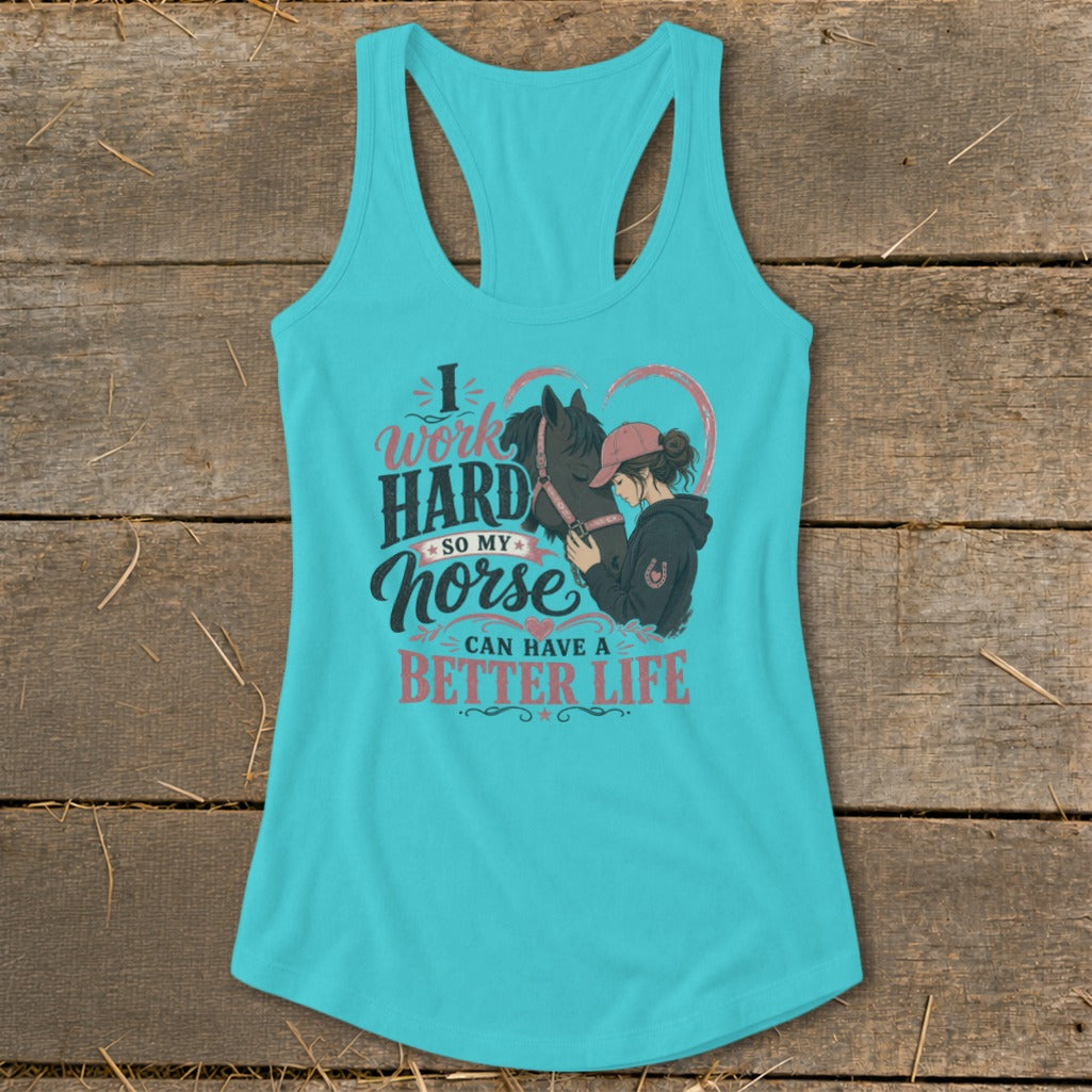 Horse A Better Life Racerback Tank